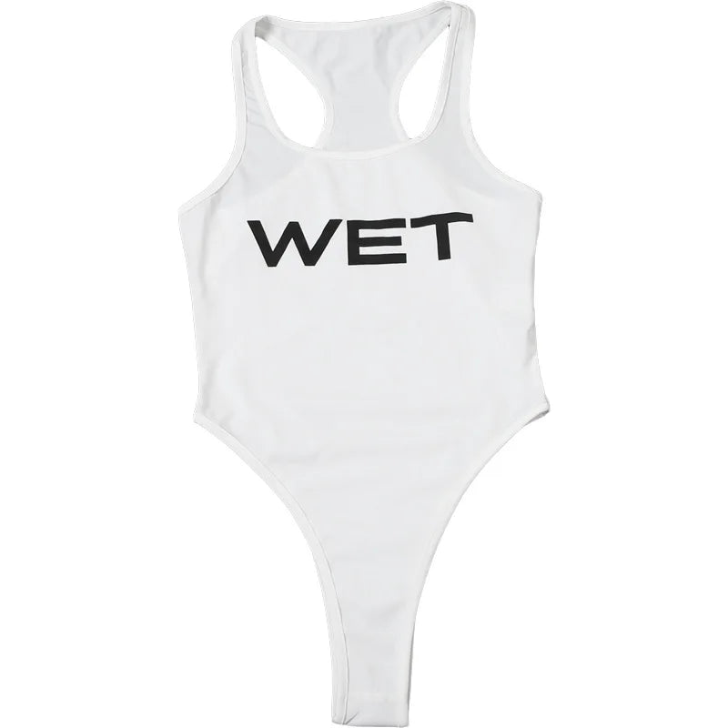 HLJ&GG Sexy Hot Girl Letter Print Bodysuits Two Piece Sets Women Round Neck Sleeveless Top And Shorts Outfits Fashion Streetwear