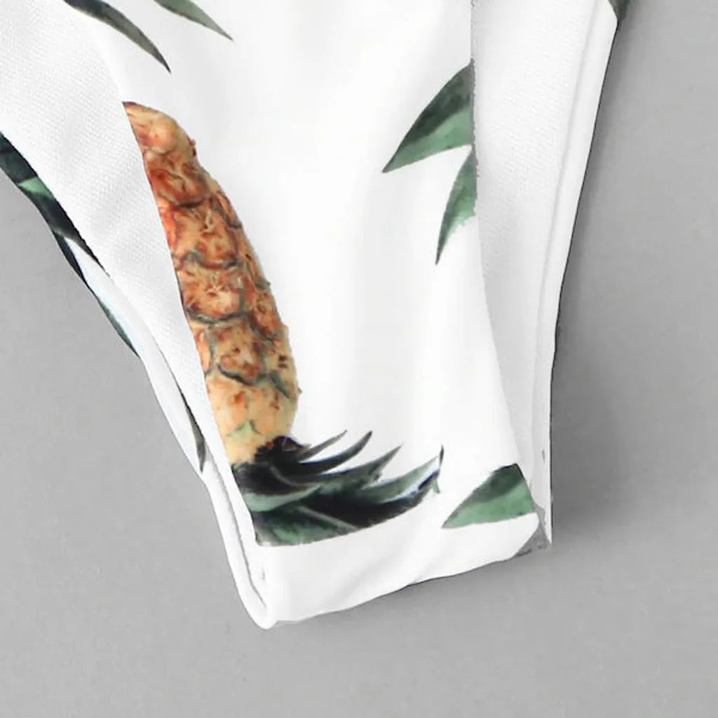 2024 Summer Women Bikini Set Trendy Sexy Solid Flower Printed Strapless Low Waist Swimsuit Beach Style Bathing Suit