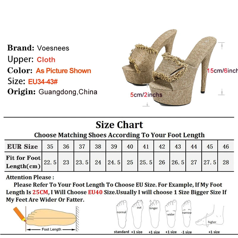 Summer High Heels Slippers For Women 2024 New Model Catwalk Show Shoes Slip-on Party Sandals Hot Sell Women Platform Mules Shoes