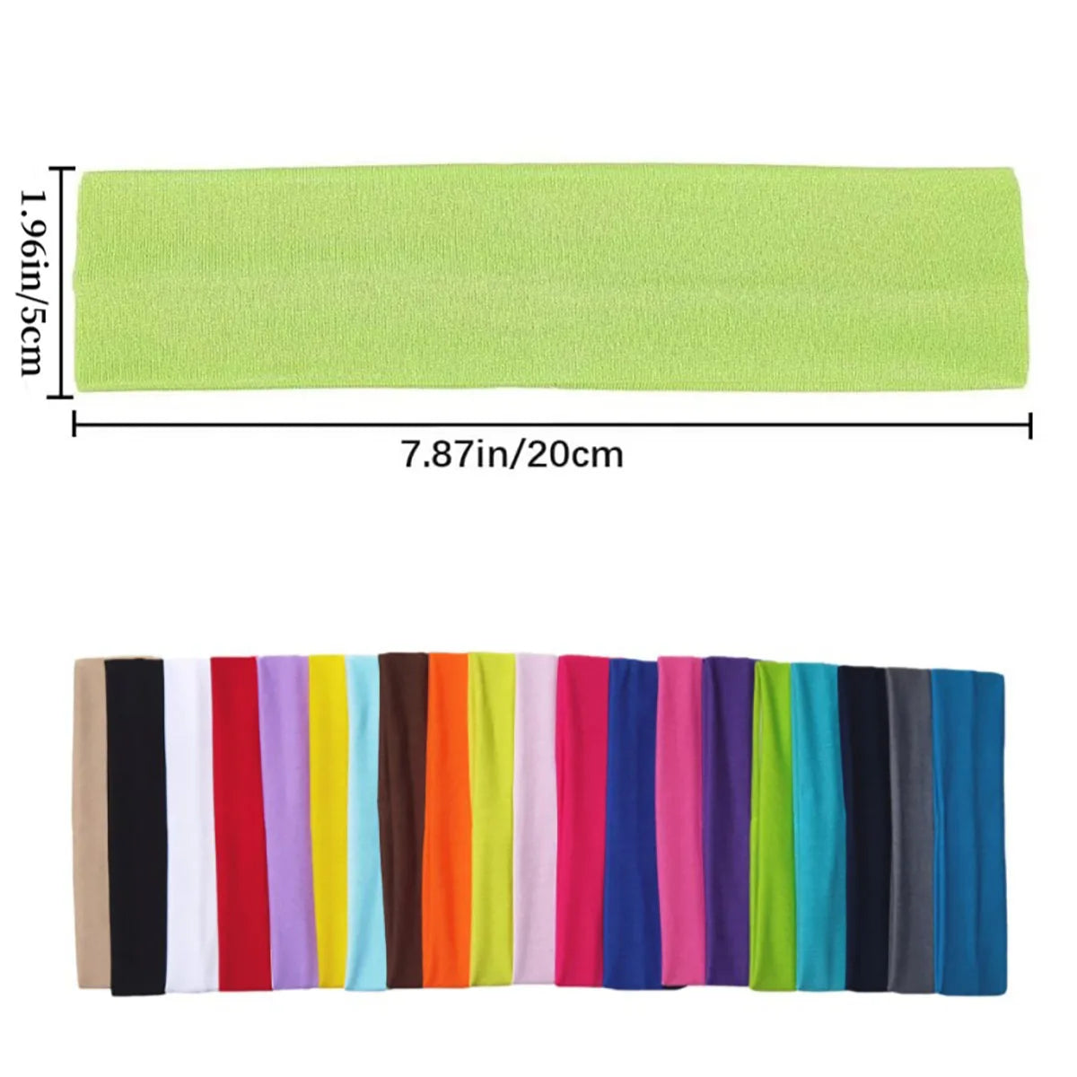 10 Pcs Elastic HairBand Fashion Headbands For Women Solid Color Sports Running Fitness Yoga Hair Bands Makeup Hair Accessories