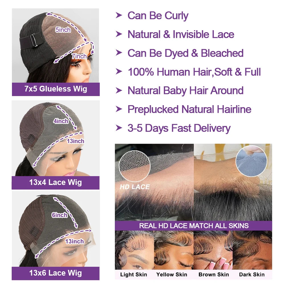 Body Wave Bob Wig 13x6 Transparent Hd Lace Frontal Wig Brazilian Virgin Remy Water Wave 13x4 Glueless Human Hair Wig 250 Density