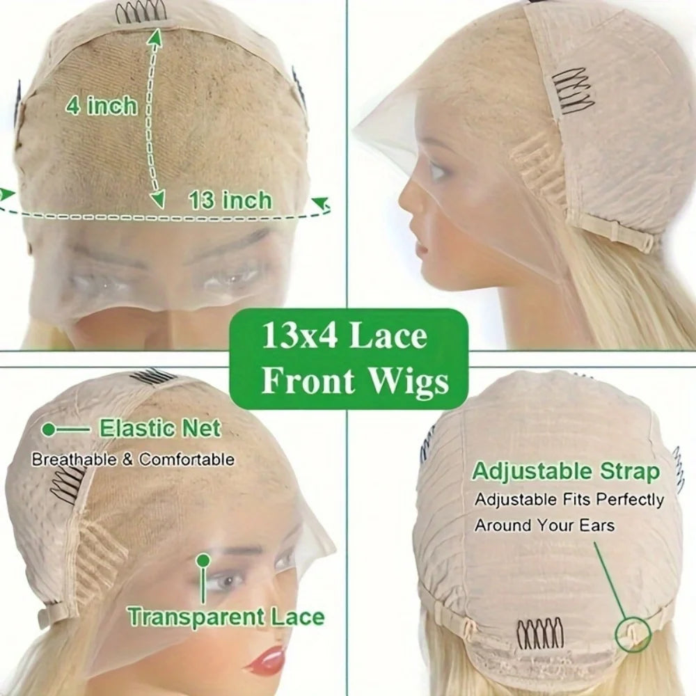 Hot Pink Short Bob Wig Human Hair 13X4 Bob Lace Frontal Wigs Pre Plucked Brazilian Remy Wigs 180% Denity