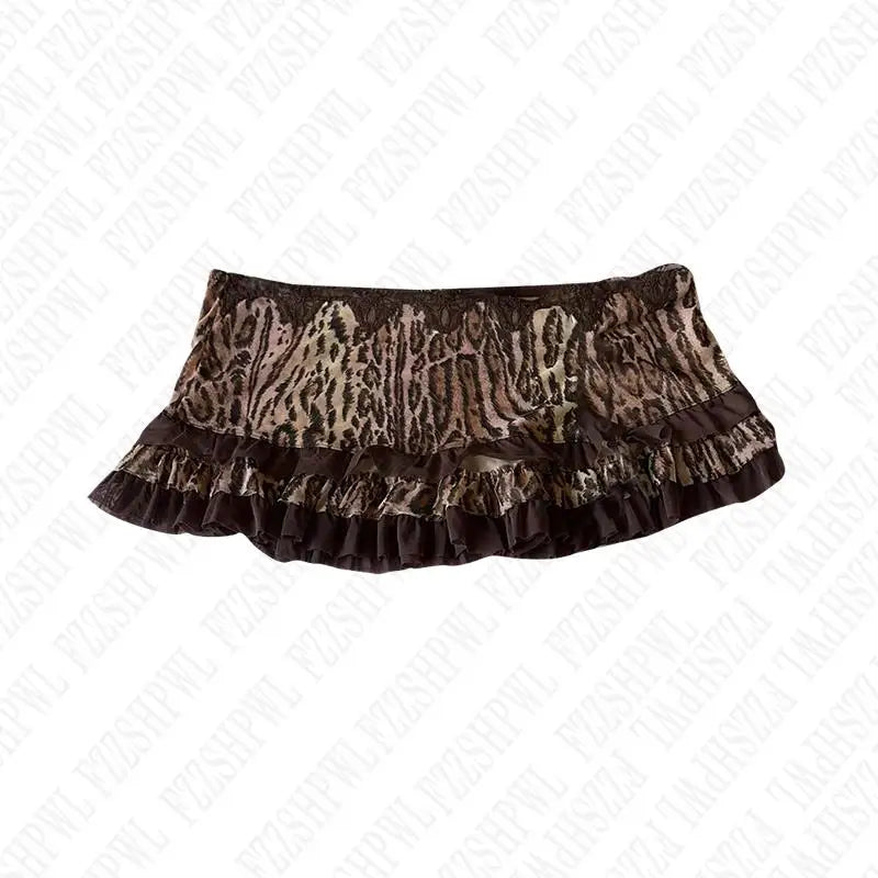 Y2k Grunge Gothic Skull Printed Skull Streetwear Summer Graphic Women Emo-Girl Rock Retro Vintage Fashion Sexy Lace Mini Skirts