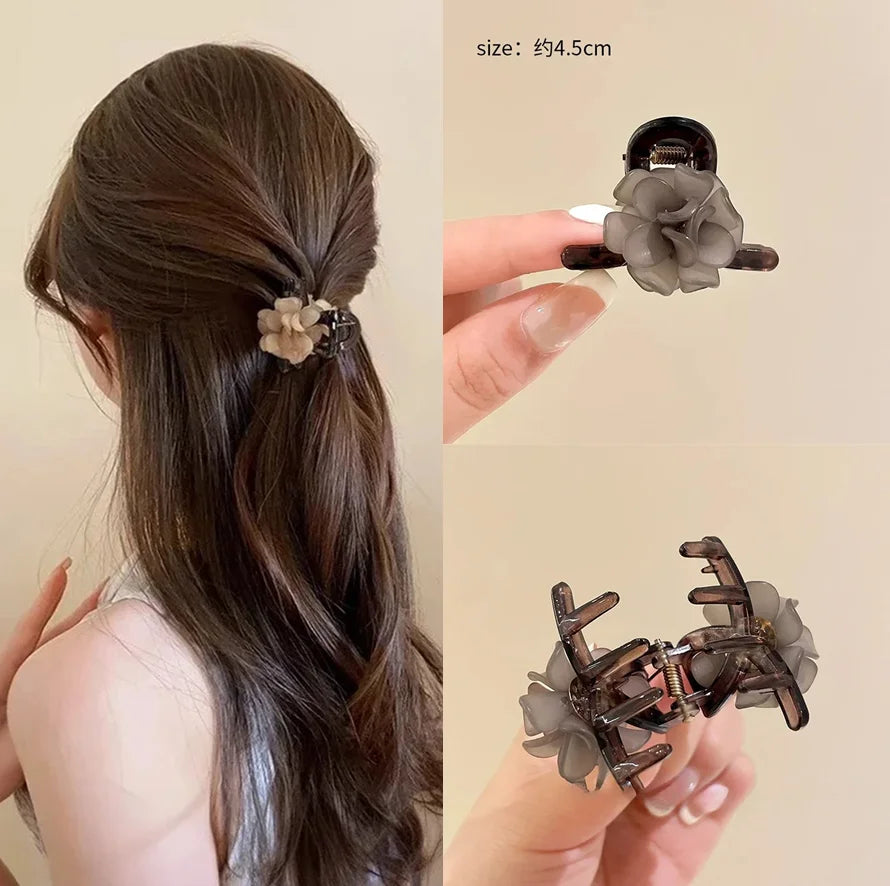 Korean 1/2pcs Sweet Black Red Bow Small Hair Claw Clip Princess Velvet Bow Hair Clip Claw Clamp Headwear Girls Women