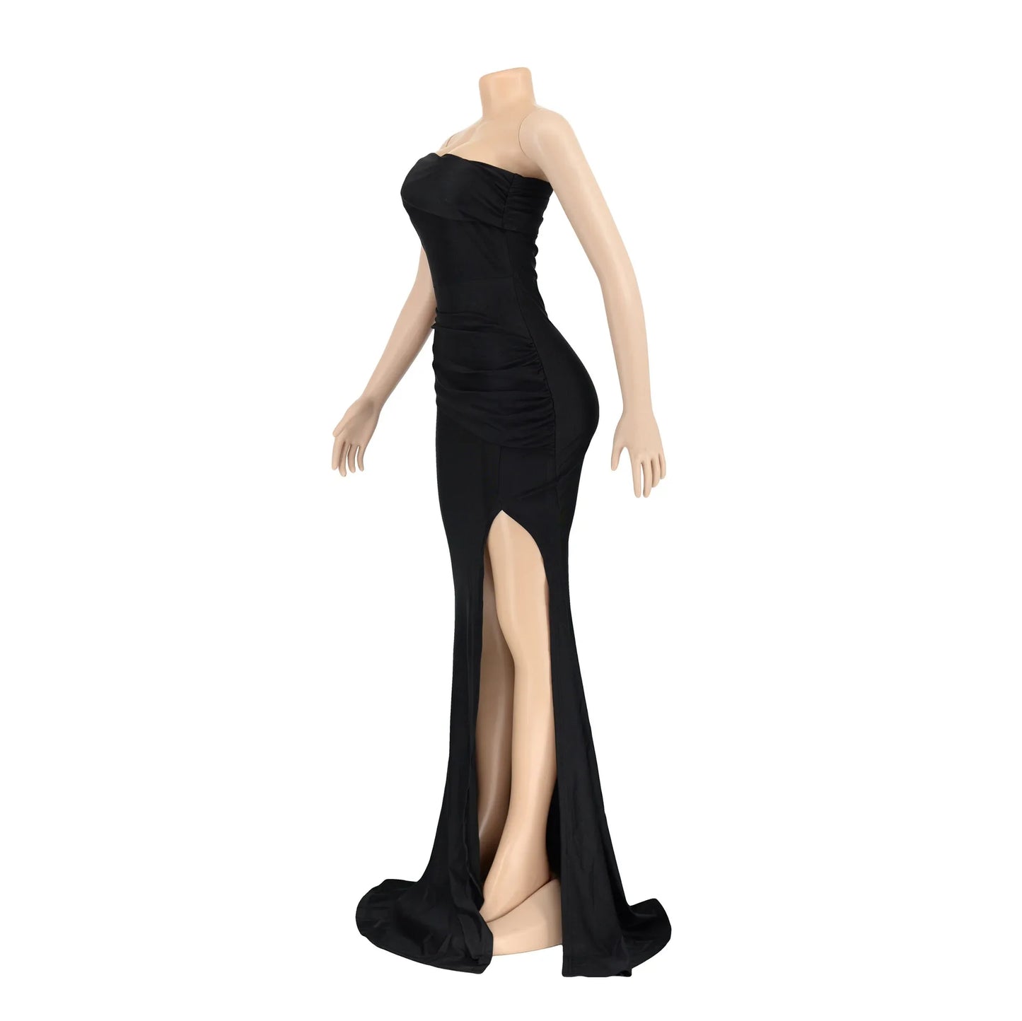 One Shoulder Dress Side Slit Dresses Women Elegant Luxury Designer Evening Party Dresses Pleated Split Long Dress Prom Vestidos