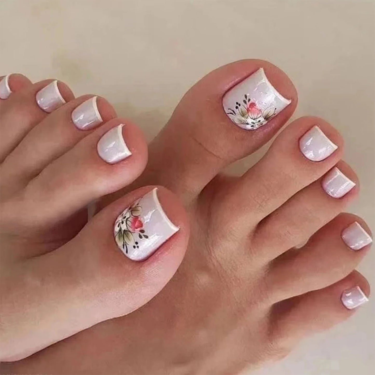 Press On Toenails 2023 Summer False Toenails For girls Cute Nail for Foot Artificial Nail tips Full Cover Nails feet False Nails