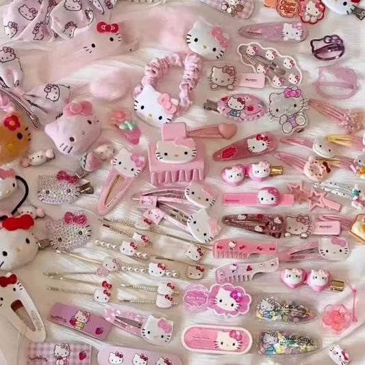 10-50pcs Y2K Hair Clips pack Cute Pink hair accessories Seamless Edge Clip Women Girl Sweet Beauty Hairpin trendy hair clips