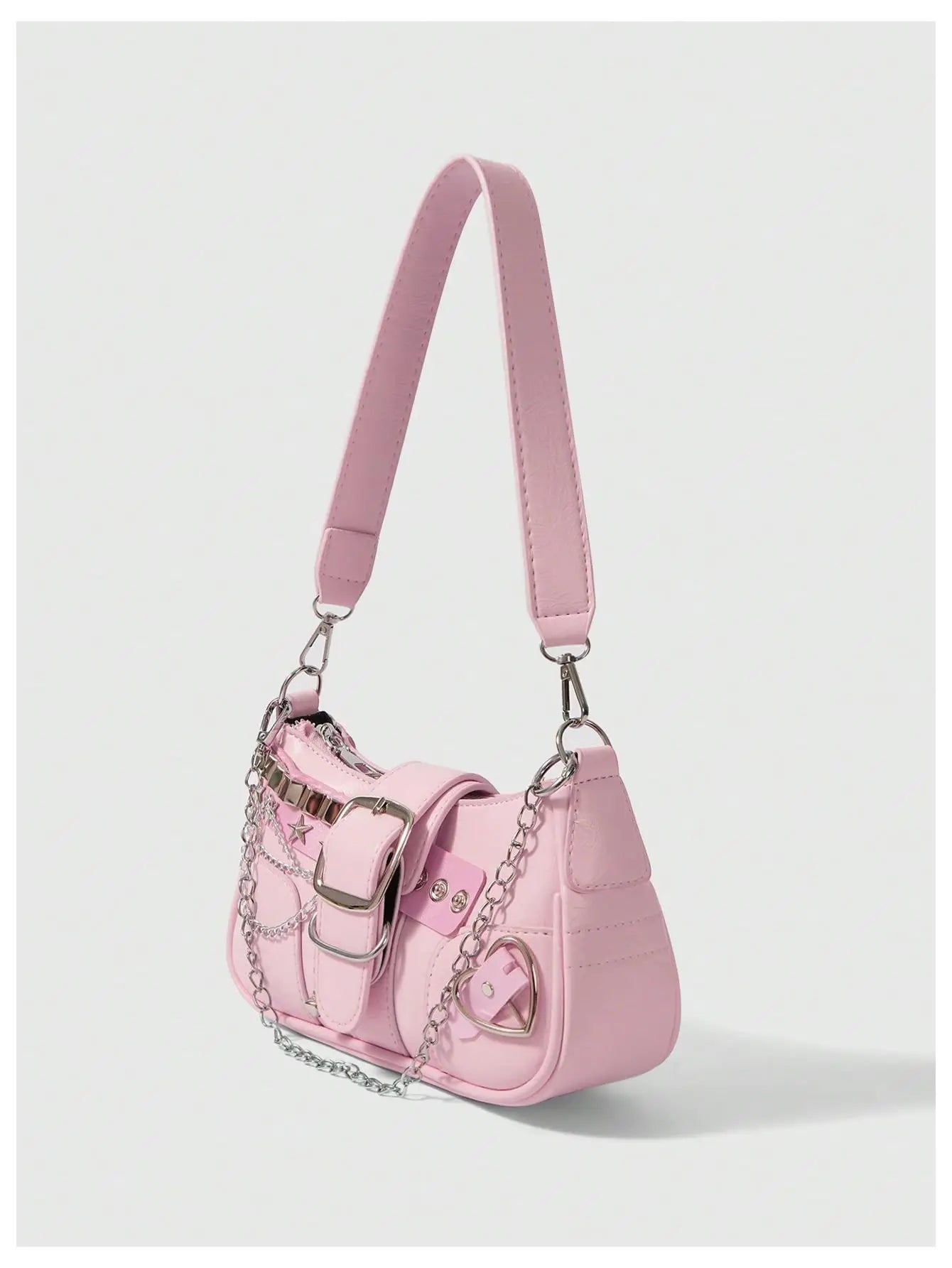 Lightweight PU Leather Shoulder Bag with Chain Strap Women's Casual Underarm Purse For Commuting And Social Gatherings