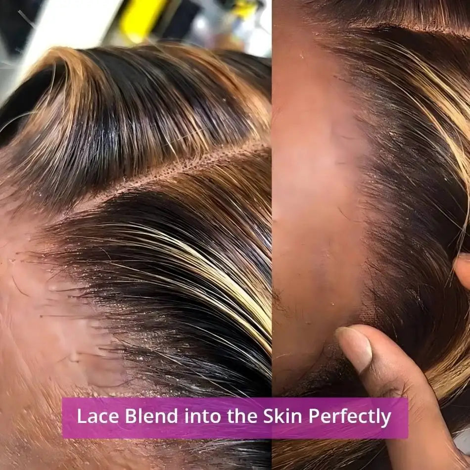 Body wave 4/27 Honey Blonde 30 inch lace front wig human hair hd lace frontal wig 13x6 wig humain hair for Women sale clearance