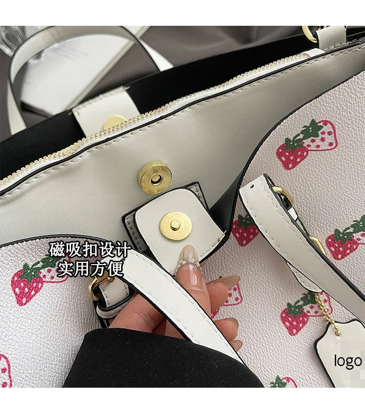 2025 Popular Classic Retro Tote Bag with Print, Shoulder Bag, Crossbody Bag, and Handheld Bag