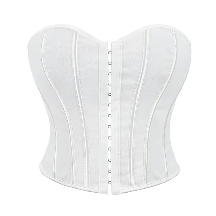 Fashion Strapless Off Shoulder Corset Tank Crop Tops Summer Backless Camisole Underwear Female Bustier Top