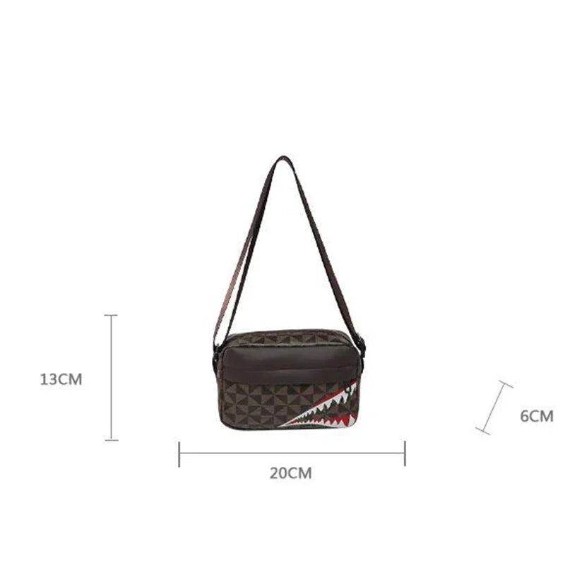 Creative Shark Mouth Crossbody Bag Simple Coin Purse Mobile Phone Bag Casual Fashion Crossbody Large Capacity Small Square Bag