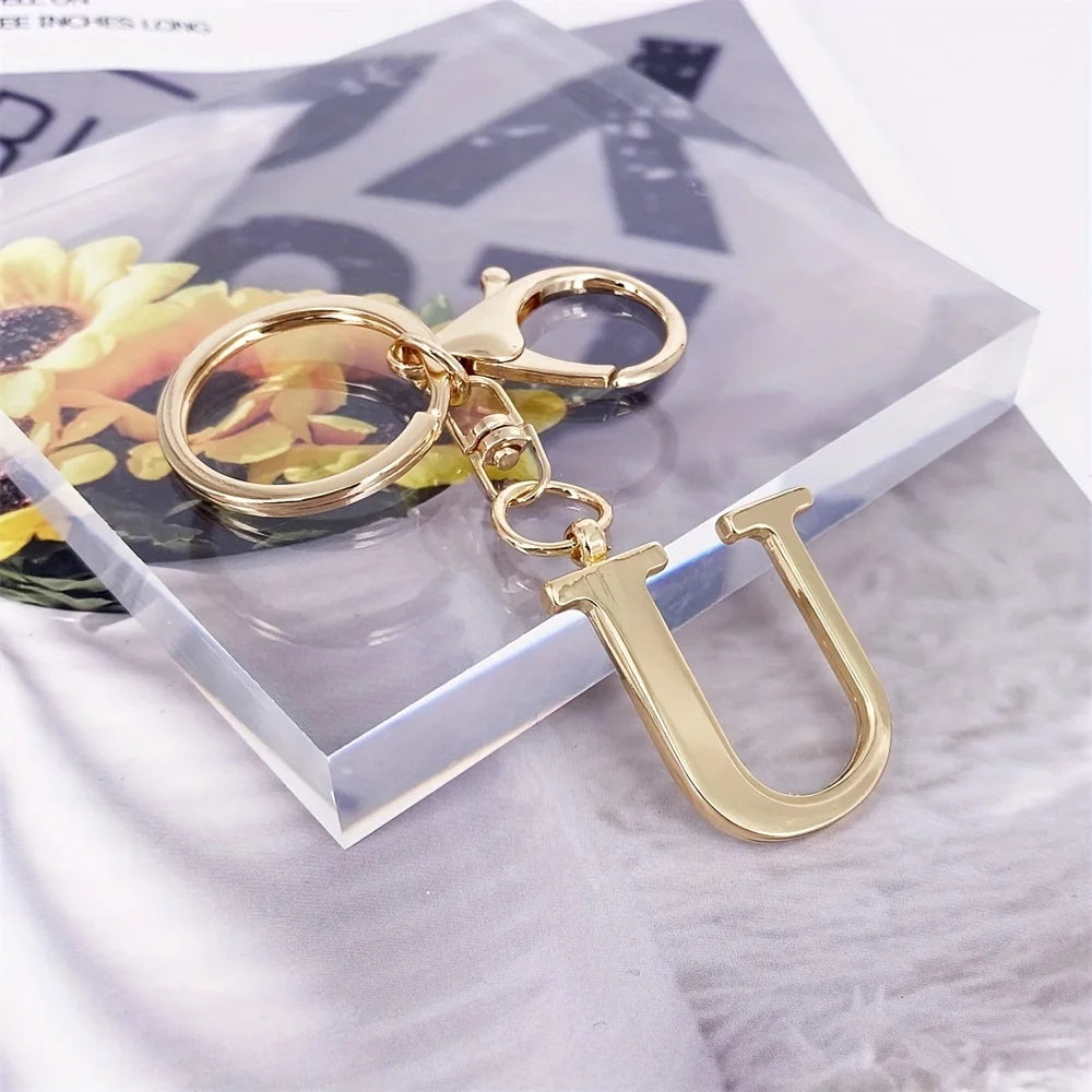 1pc English Letter Keychain Pendant Phone Pendant Key Ring Accessories Lovely Bag Charm for Girls Gift Car Pendant
