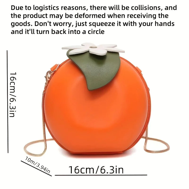 Fruit mango orange bag crossbody bag one shoulder cute style bag small round bag