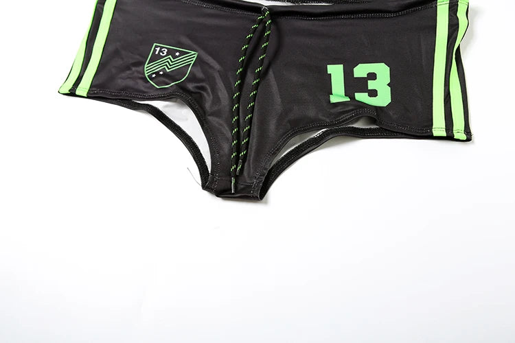 Weird Puss Letter Print 2 Piece Set Women Summer Y2K Beach Style Halter Bandage Bra Tops+Star Shorts Matching Vacation Swimsuit