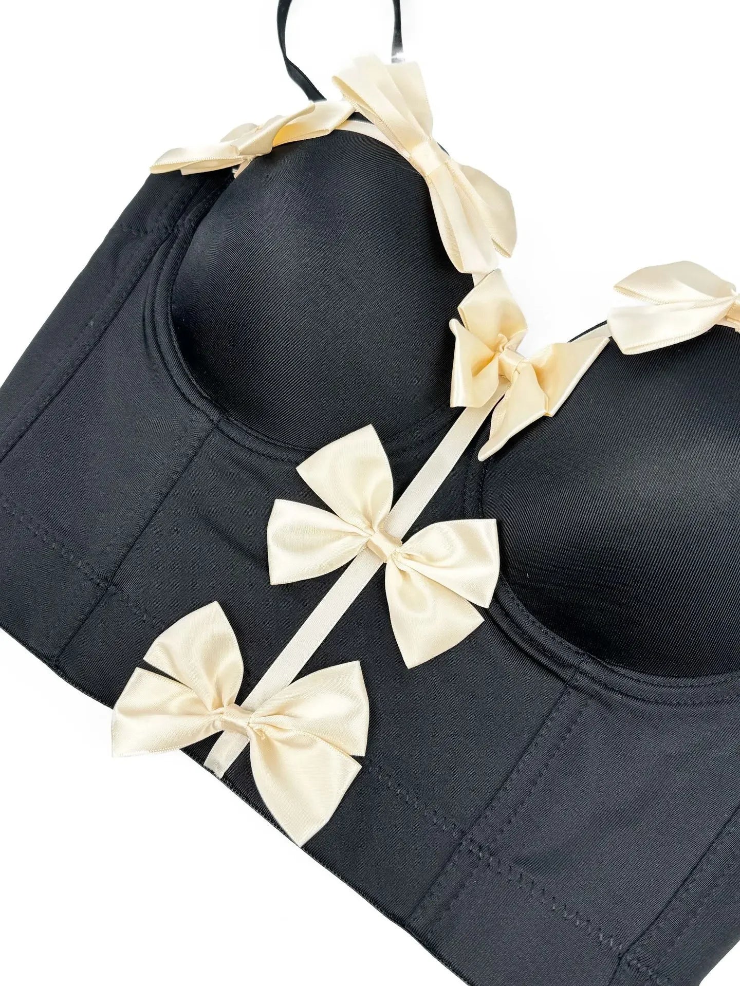 HLJ&GG Sweet Bow Fashion Corset Vest Two Piece Sets Women Thin Strap Slim Tank Top + Puffy Mini Skirts Outfits Female Streetwear