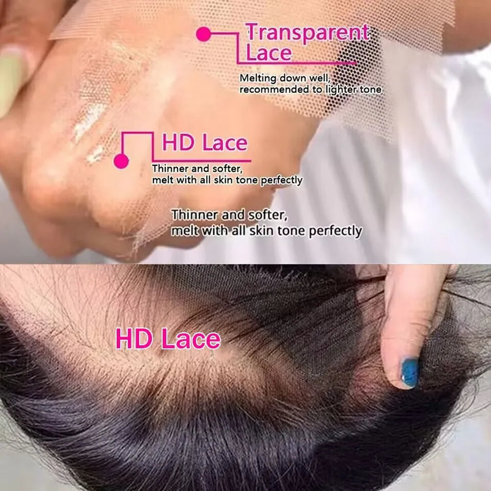 Midnight Blue Loose Wave Brazilian Human Hair Wig Dark Blue Pre Plucked For Women 13X4 180 Density Transparent Lace Frontal 13X6