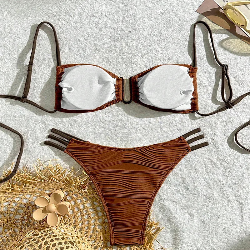 New Sexy Bikinis 2025 Swimsuits Swimwear Push Up Beach Swim Wear Bathing Suits Brazilian Bikini Set Pool Bather