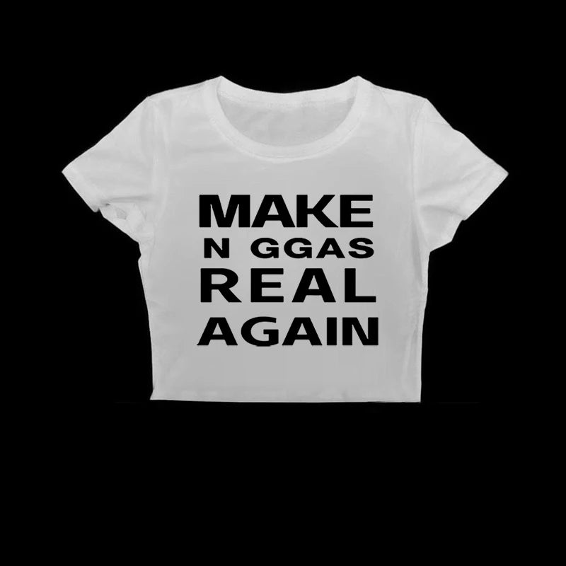 Gothic Hip Hop Sexy Women's Short Sleeve T-Shirt Harajuku Punk Letter Print Casual Crop Top Chic Y2K Retro Emo Girls Streetwear