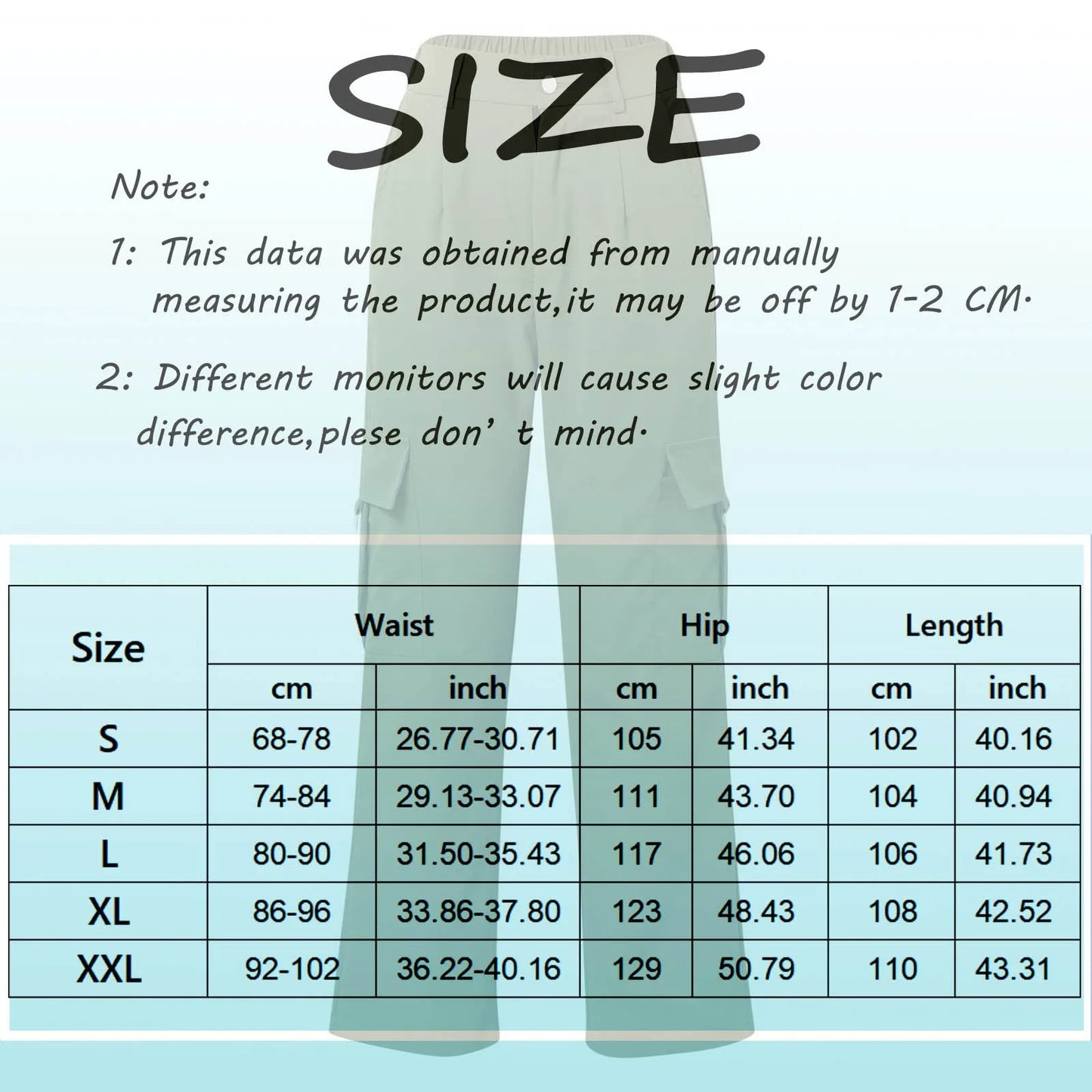 Women Cargo Pants With Pockets Stretch High Waisted Casual Sweatpants Straight Wide Leg Long Pants Sporty Jogger Trouser