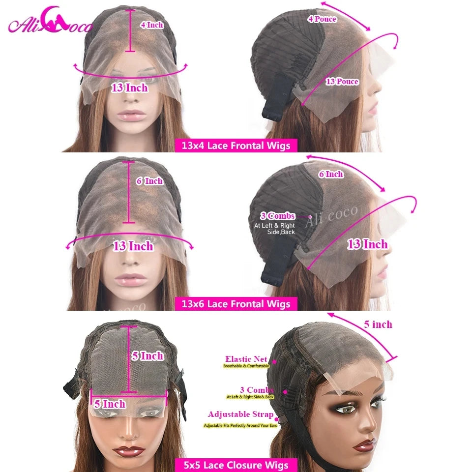Purple Wig 5x5 Closure 180 Density Body Wave Human Hair Wig For Women Transparent 13x4 13x6 Lace Frontal Wigs Pre Plucked