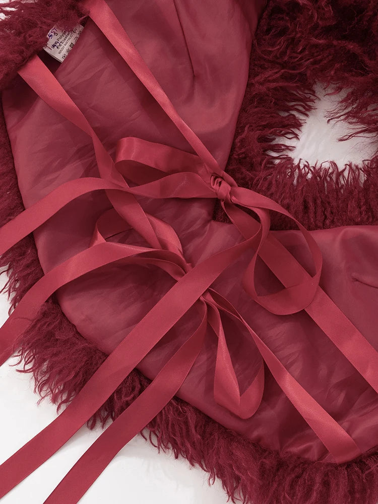 Weird Puss Sexy Fashion 2 Piece Set Women Plush Patchwork Halter Backless Camisole+Solid Skinny Pants Hottie Hipster Clubwear