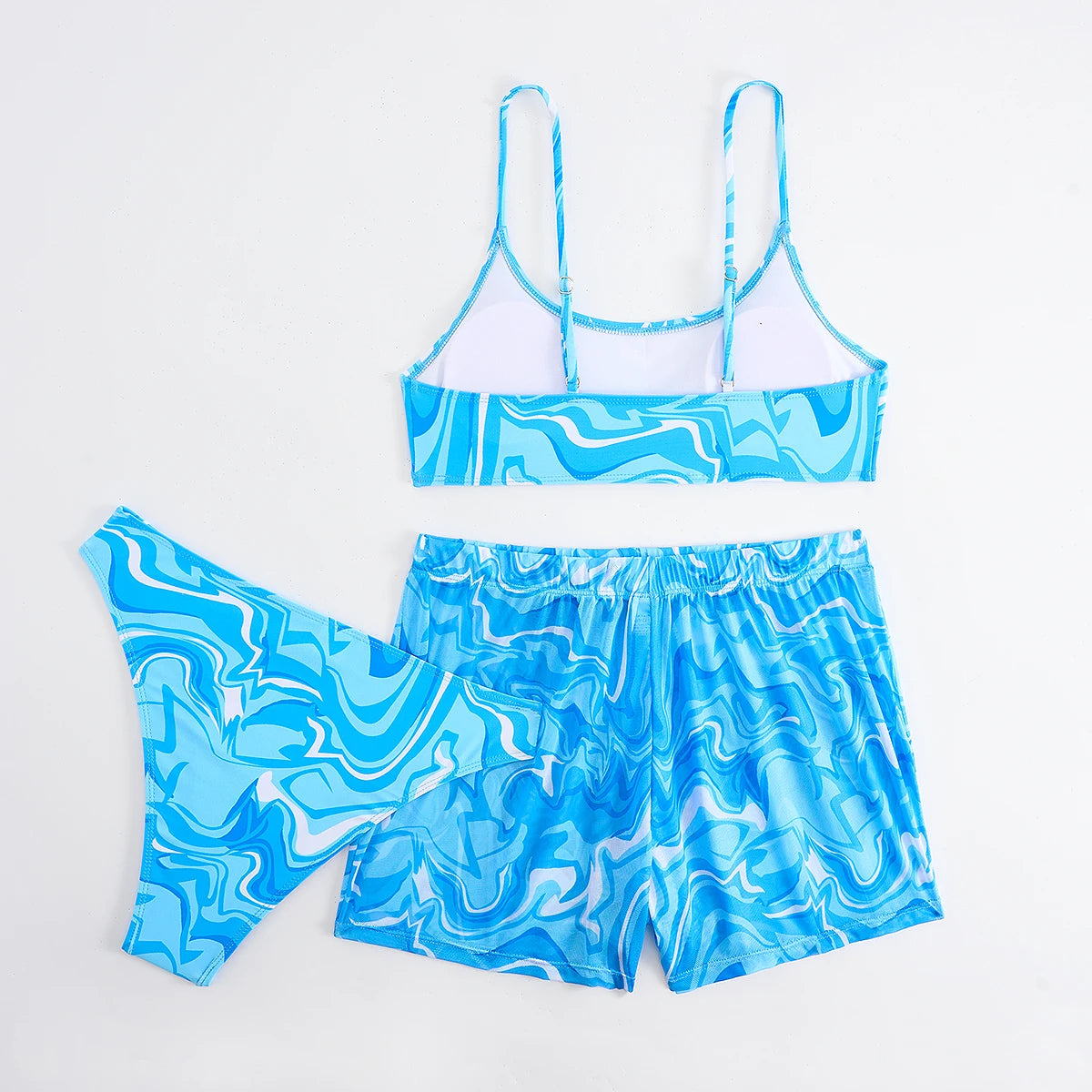 Sexy Bikini 2025 3 Pieces Swimwear High Waist Swimsuit Orange Bathers Swimming Bathing Swim Suit Summer Beachwear