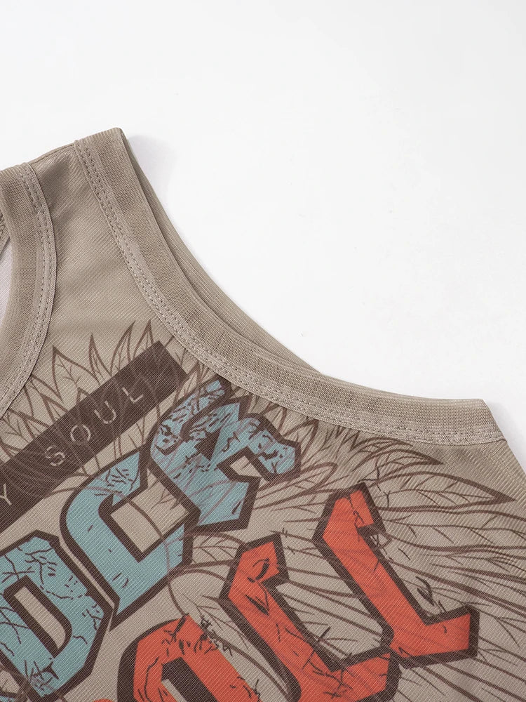 Weird Puss Seyx Hottie Crop Tees Women Summer Fashion Letter Print O-Neck Skinny Elastic Night Club Party Streetwear Tank Tops