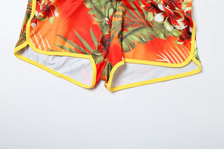 Weird Puss Colorful Print Women Tracksuit 2Piece Set Summer Casual Tank Tops+Shorts Matching Streetwear Stretch Activity Outfits