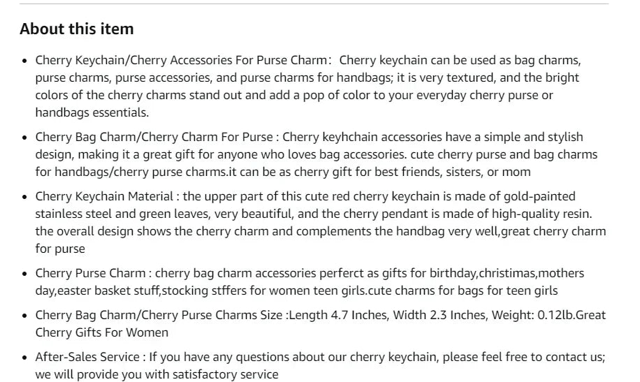 Apple Bag Charm Apple Keychain Gifts For Women Cute Purse Accessories Best Christmas Birthday Valentine Gifts