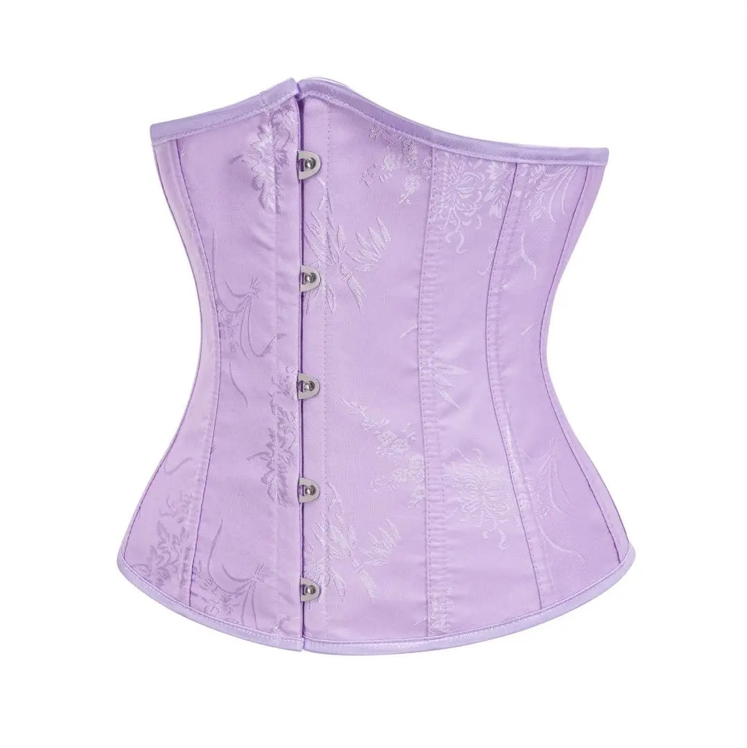 Sky Blue Jacquard Steampunk Underbust Corset Shapewear Women Tummy Control Waist Trainer Sexy Bustiers & Corsets Gothic Clothing