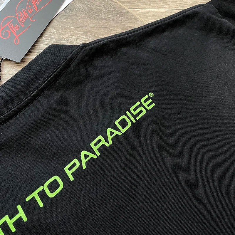 HS Path 2 Paradise Men's and women's casual short-sleeved T-shirts