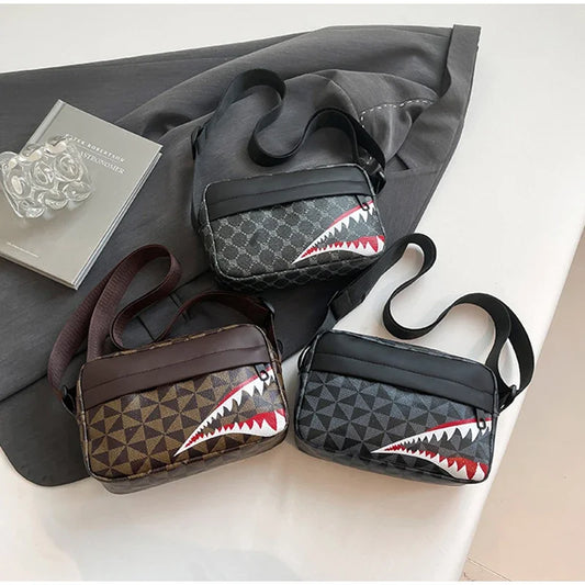 Creative Shark Mouth Crossbody Bag Simple Coin Purse Mobile Phone Bag Casual Fashion Crossbody Large Capacity Small Square Bag