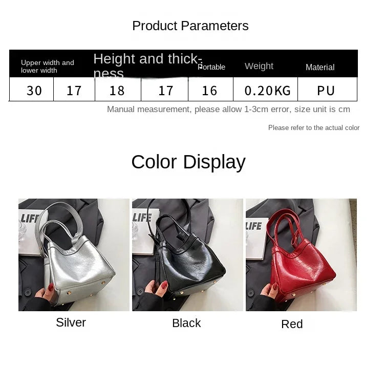 Design Sense Red Women New 2024 Fashion Texture Shoulder Bag Popular Popular Hand Tote Bags for Women Handbags Red Purse Bolsa