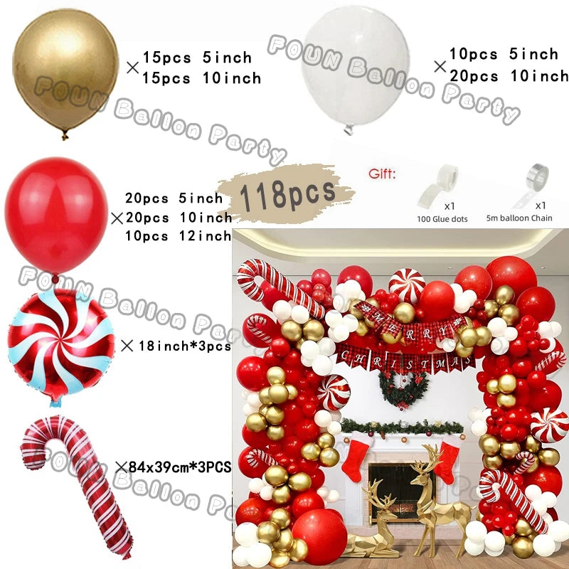 Christmas Balloon Garland Arch Kit — Holiday Party Decor