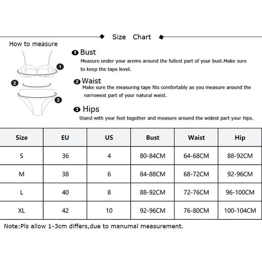 Summer Brazilian Bikini Set Women Sexy Bandage Top Thong Bottom Set Push-up Swimwear Lace Up Swimsuit Beachwear