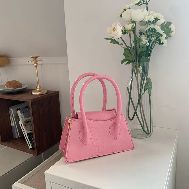 Fashion Pink Small Square Women Clutch Purse Handbags New Simple Ladies Messenger Bag Solid Color Female Shoulder Crossbody Bags