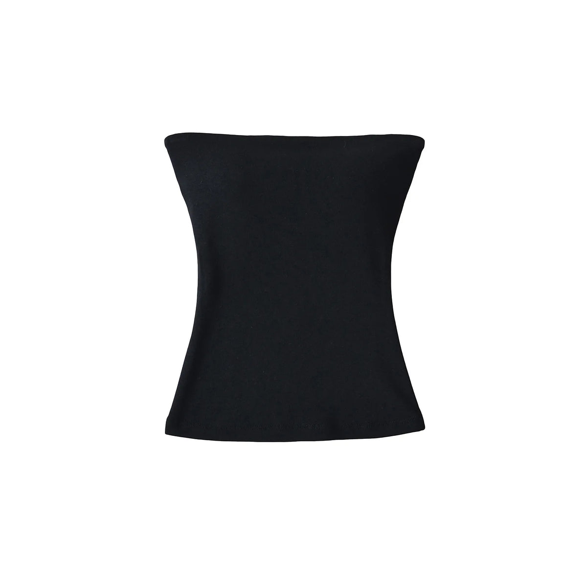 Women Solid Strapless Tube Top Sleeveless Bandeau Crop Top Stretch Basic Wrap Bustier Summer Casual Y2K Tank Tops