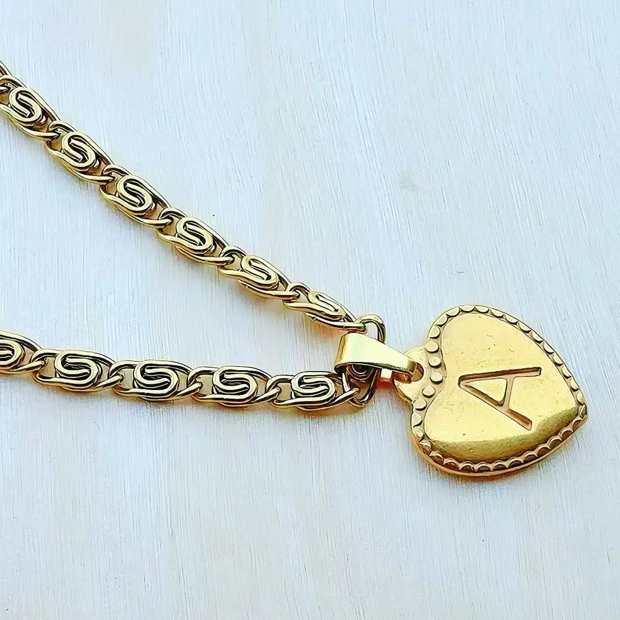 316L Stainless Steel Initial Necklace Letter Heart Pendant Chain For Women Name Jewelry Accessories