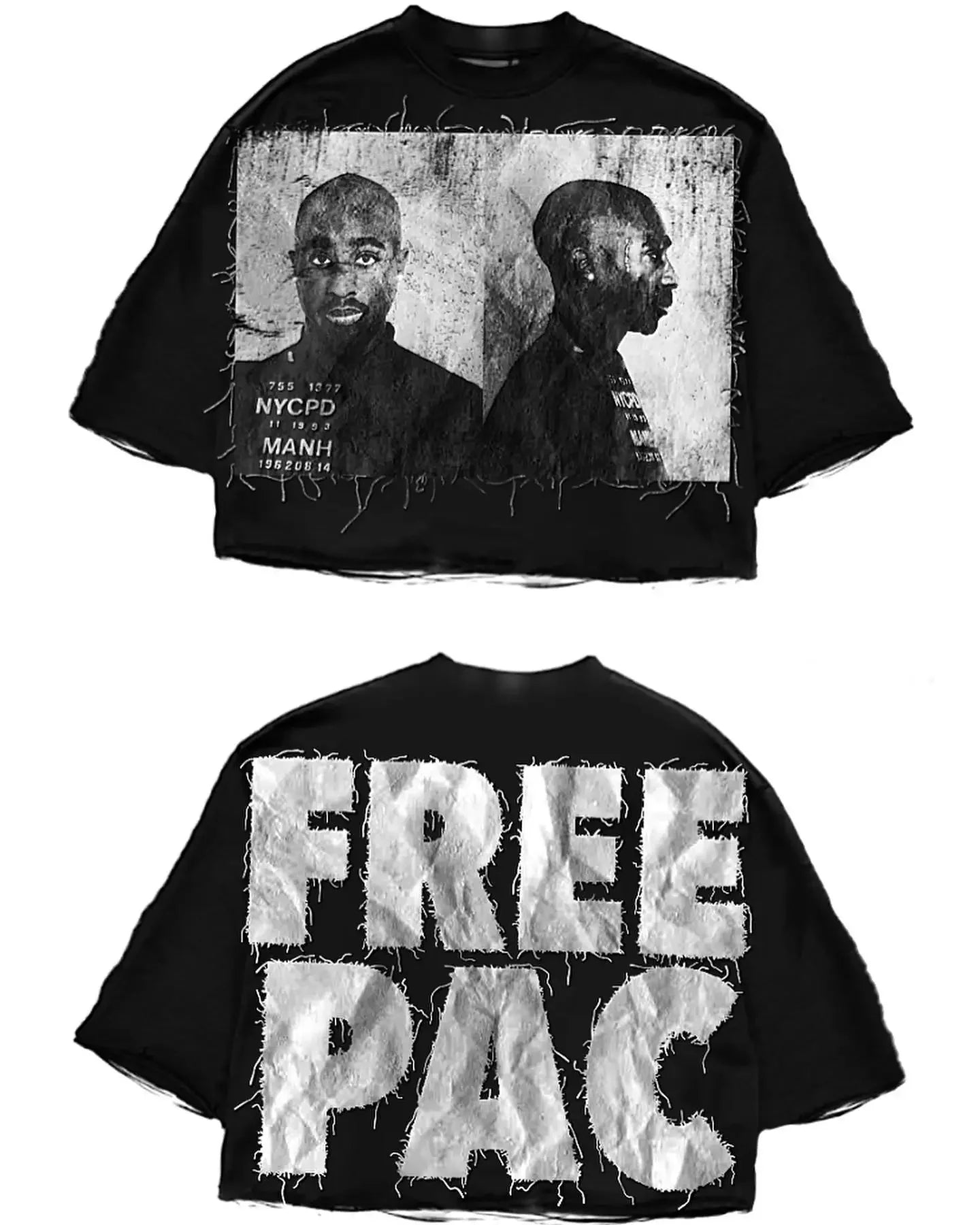Street T-shirt Y2K Top Rock Hip Hop Graphic Print Oversized T-shirt Men's and Women's Crew Neck Cotton Short-sleeved Top Clothes
