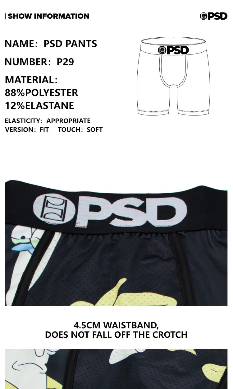 OZPSD Men Sexy Boxers Men Boxershorts Men's Printed Long Boxer Briefs Mens Underpants Plus Size Breathable Man Underwear Panties