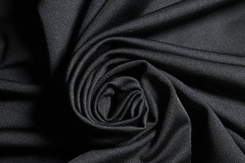 Weird Puss Ruched Asymmetry Dress Women Diagonal Collar Skinny Full Sleeve Ruffles Slits Hem Midnight Hottie Club Trend Outfits