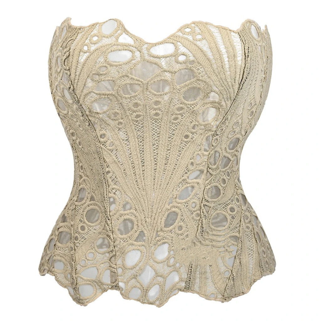 Lace double-layer corset palace style ins-inspired print body-shaping garment multi-colored sexy slim-fitting