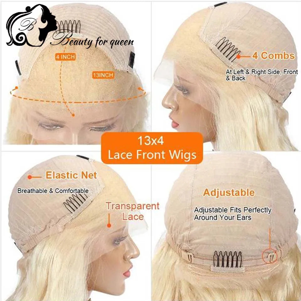 180% Purple Colored Lace Front Wig Transparent 13x4 Lace Front Human Hair Wigs Pre Plucked Body Wave Lace Frontal Wig For Woman