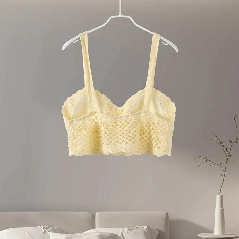 Sexy Knitted Tassels Top Mini Skirt Set Women Crop Bikini Vests Multi Layers Fringe Skirts 2025 Summer Beach Party Outfits Lady