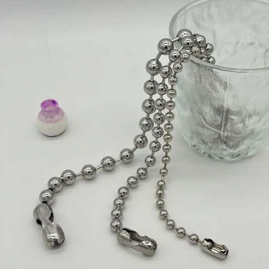 6/8/10mm Stainless Steel Ball Chain Layering Necklace for Women Men Oversize Chunky Chain Choker Grunge Aesthetic Y2K Necklace
