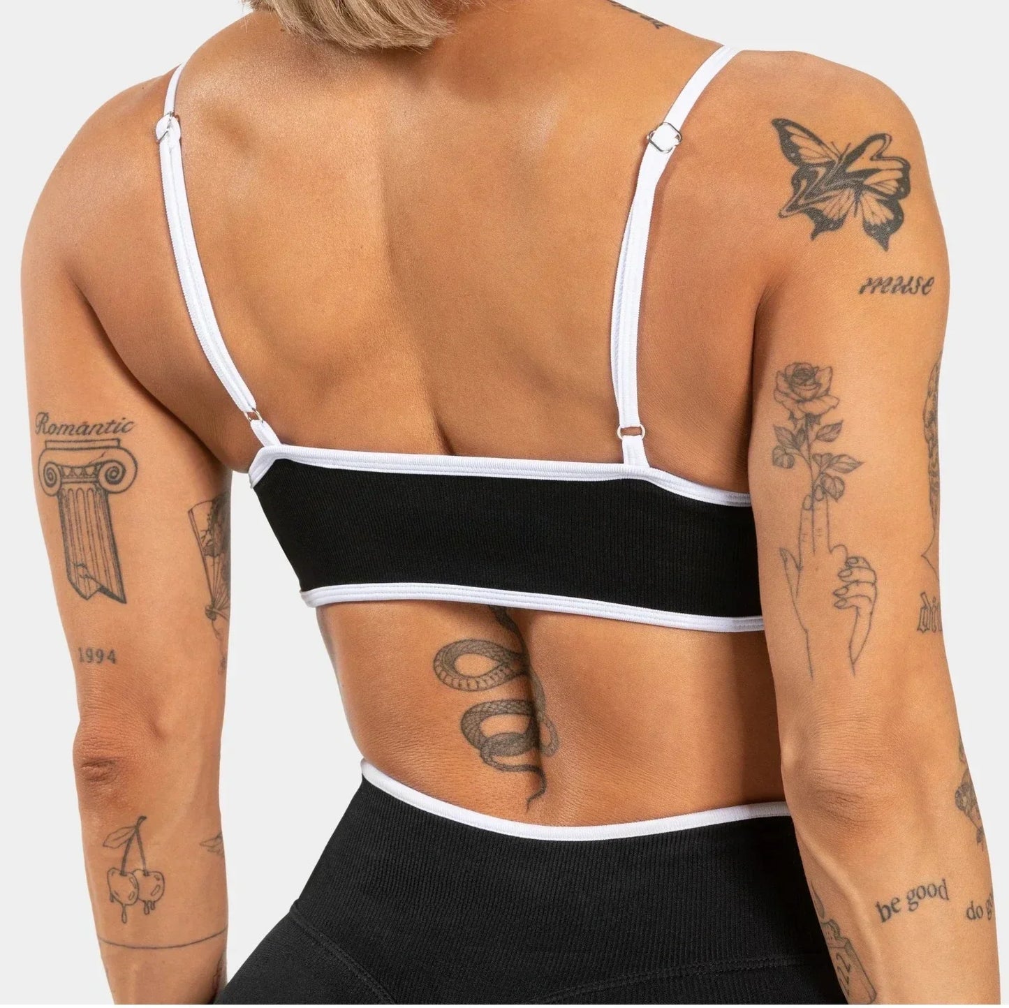 Summer Women's Solid Color Sports Suspender Bra Sexy Backless Knit with Chest Cushion Suspender Yoga Fitness Top