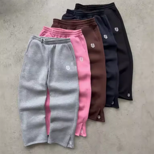 Streetwear Hoodie Sets Mens Y2K Straight Sweatpants Fashion Embroidery Logo Suits Casual High Street Couple Training Suit
