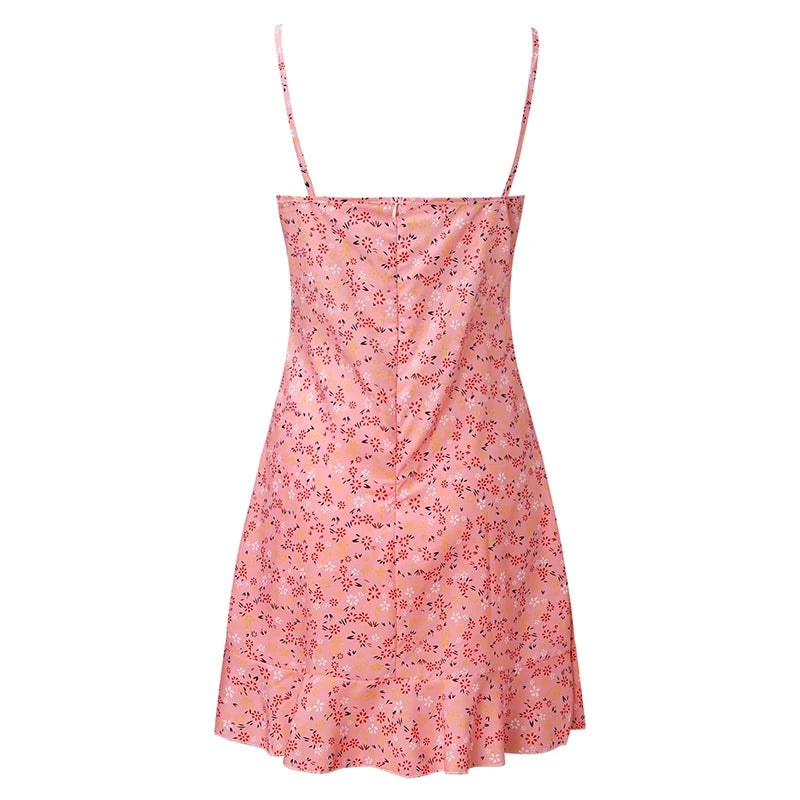 Women's Sexy Casual Home Small Floral Camisole Dress Summer Comfortable dress