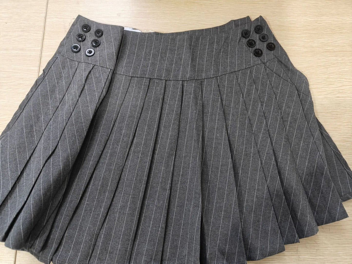Weird Puss Hipster Women 2 Piece Set Y2K Chic Patchwork Irregular Button Crop Tops+Pleated Skirts Matching Club Skinny Outfits